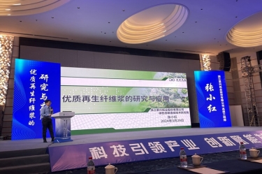 景兴纸业高技能人才张小红在第一届浙江省（龙游）纸基新材料产业创新发展大会作分享